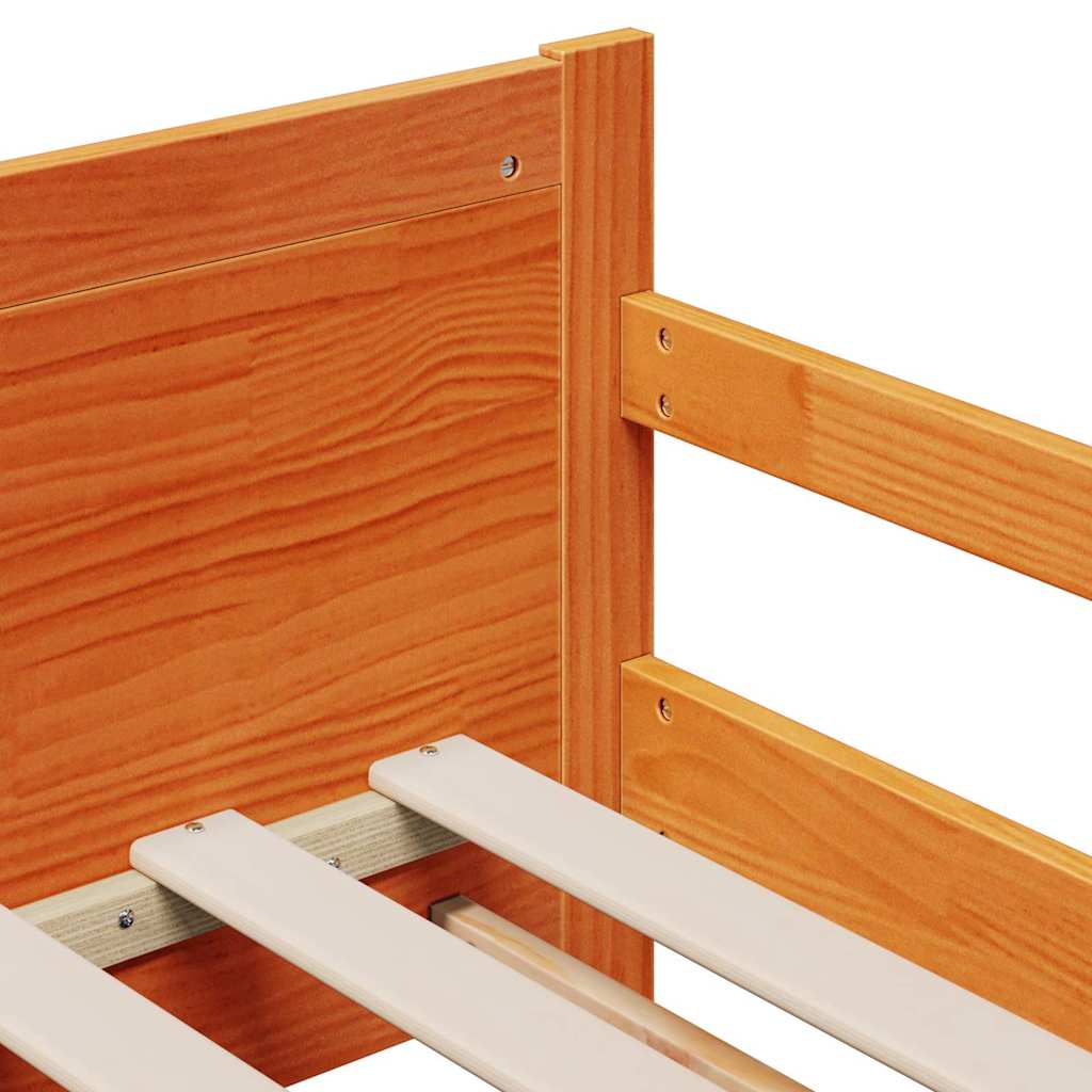 Struttura letto con materasso estensibile Marrone 80 x 200 cm | homemem39