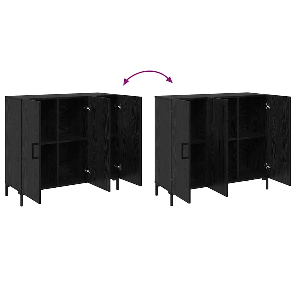 Credenza Nero 90 x 34 x 80 cm Legno multistrato