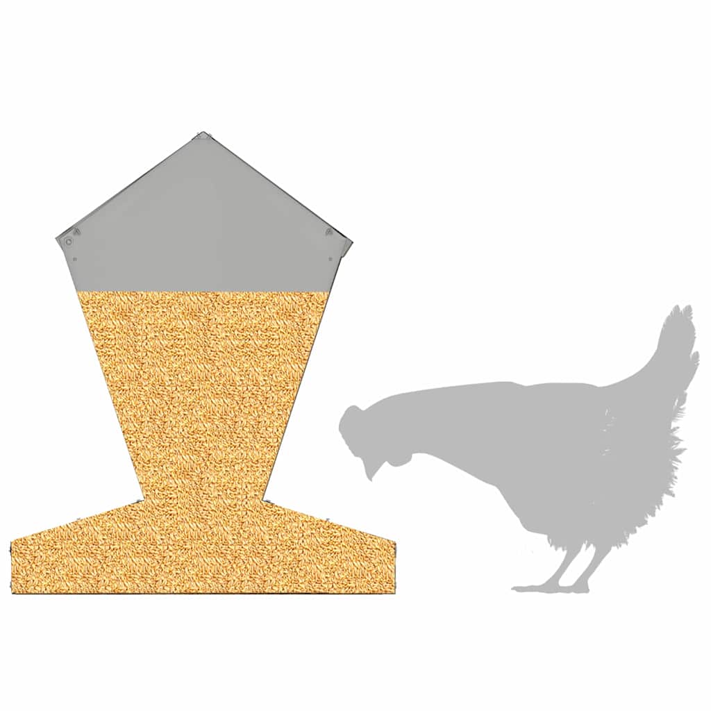 Feeder per pollo Argento 30 x 30 x 39 cm Acciaio zincato | homemem39