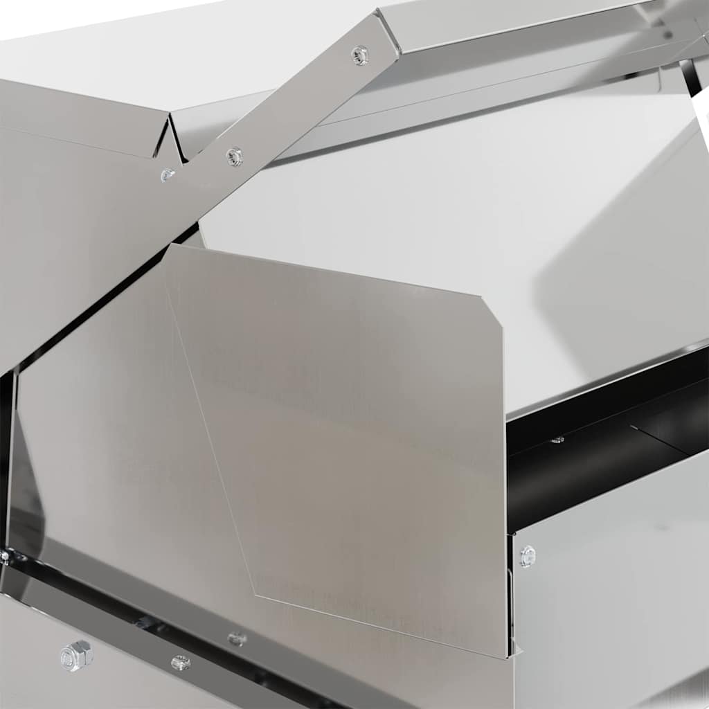 Mangiatore a Pedale per Pollo Argento 50 x 40 x 29 cm