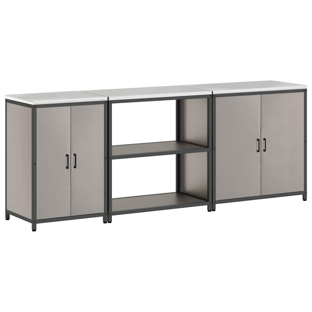 Set di Stoccaggio per Cucina HATTEM 3 pz Ruggine Acciaio