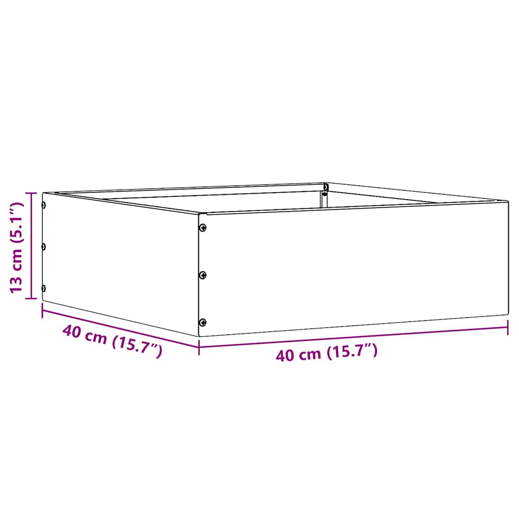 Bordura per Prato 6 pcs Ruggine 40 x 40 x 13 cm