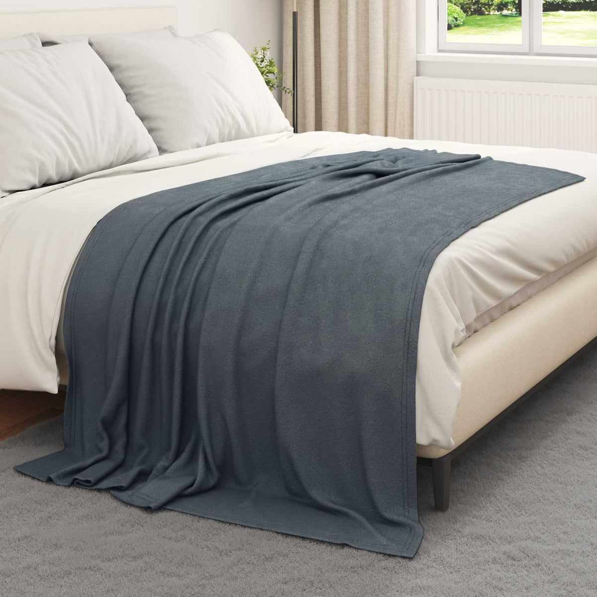 Coperta Grigio Scuro 200 x 150 cm 0.45 kg Panno - homemem39