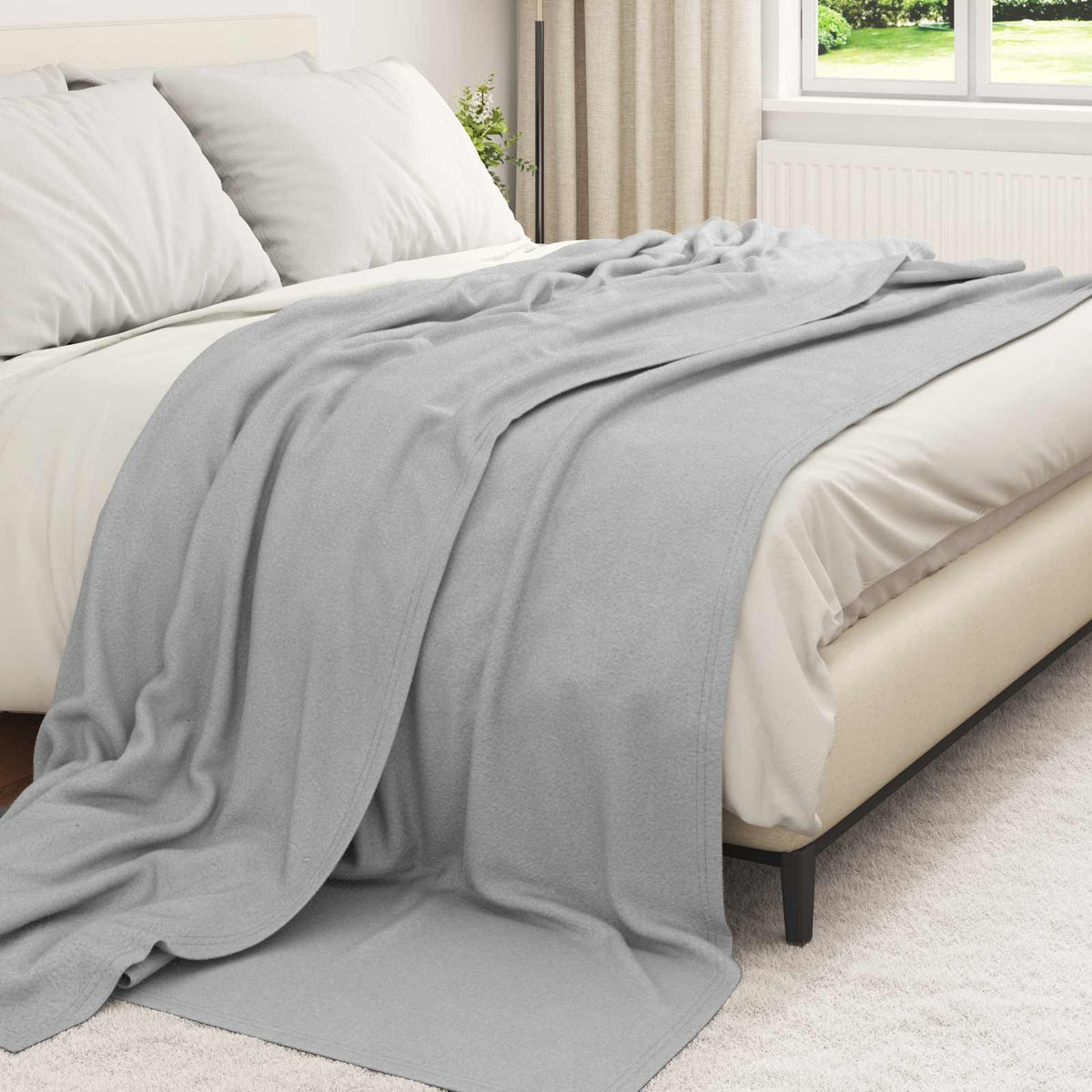Coperte da Pile 6 pz Grigio 270 x 240 cm 5.44 kg Panno - homemem39