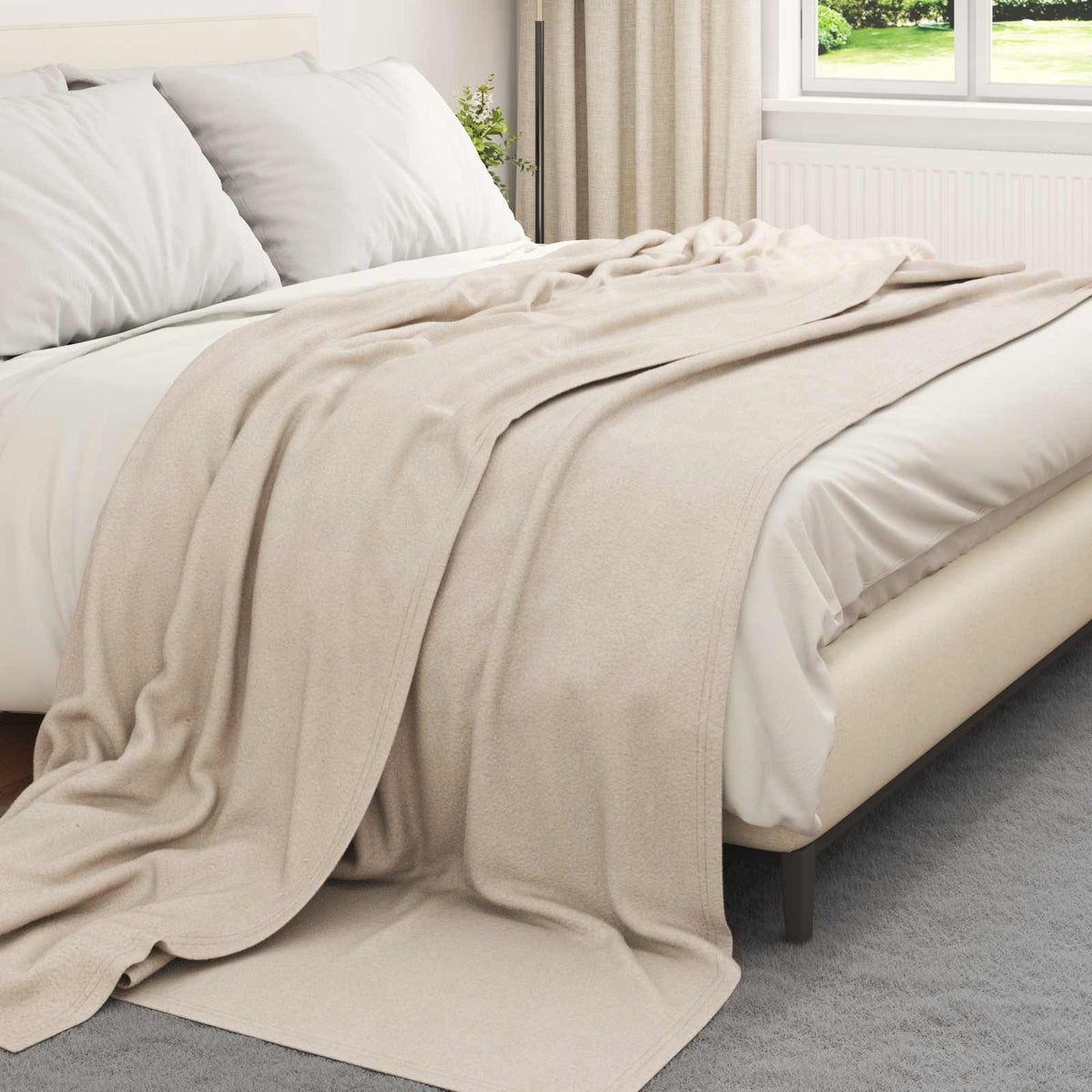 Coperte da Pile 24 pz Beige 240 x 220 cm 17.63 kg Panno - homemem39