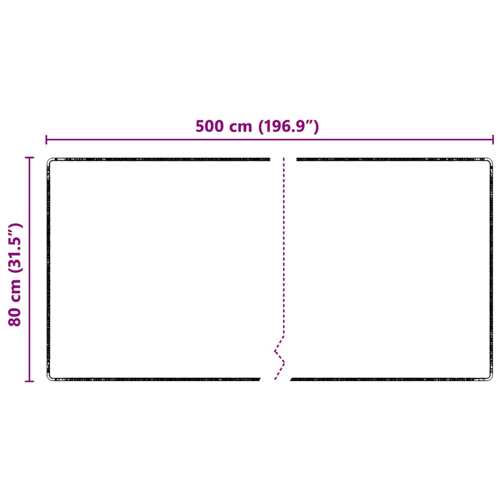Runner in Moquette Grigio 80 x 500 cm 100% Polipropilene Tuft