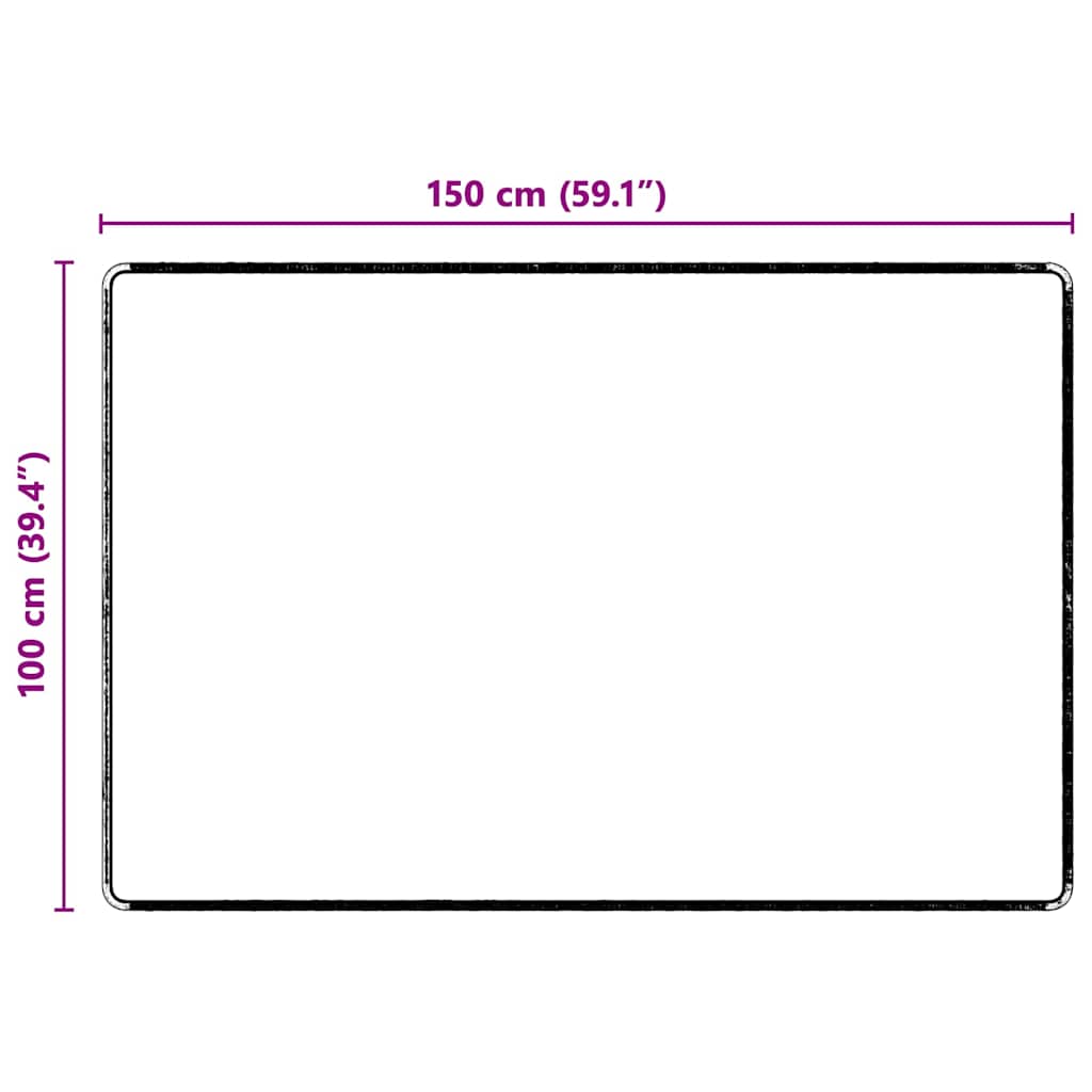 Runner in Moquette Nero 100 x 150 cm 100% Polipropilene Tuft