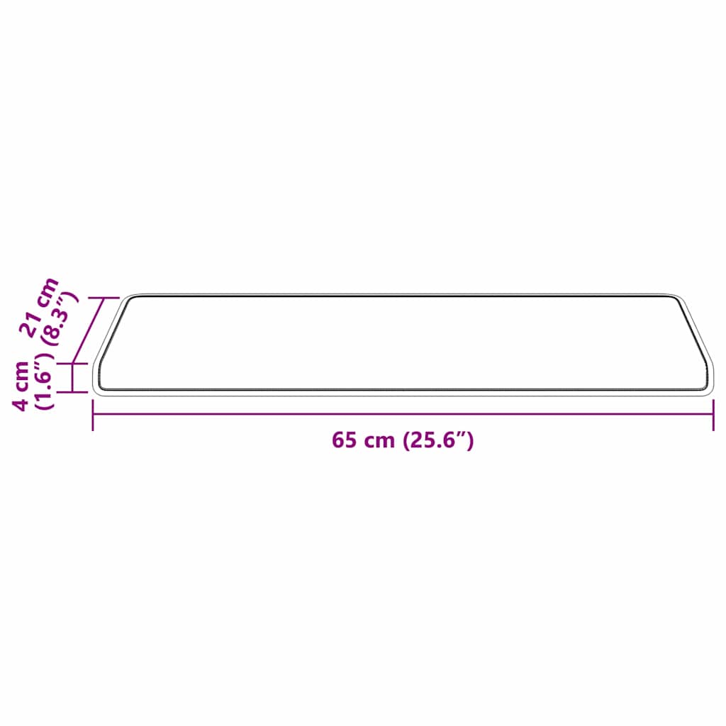 Tappetini per scale autoadesivi 15 pcs Antracite 65 x 21 x 4 cm | homemem39