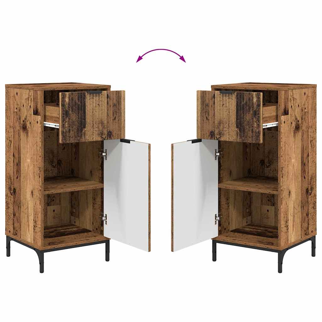 Set di mobili per il bagno con cassetto 2 pcs Legno vecchio | homemem39