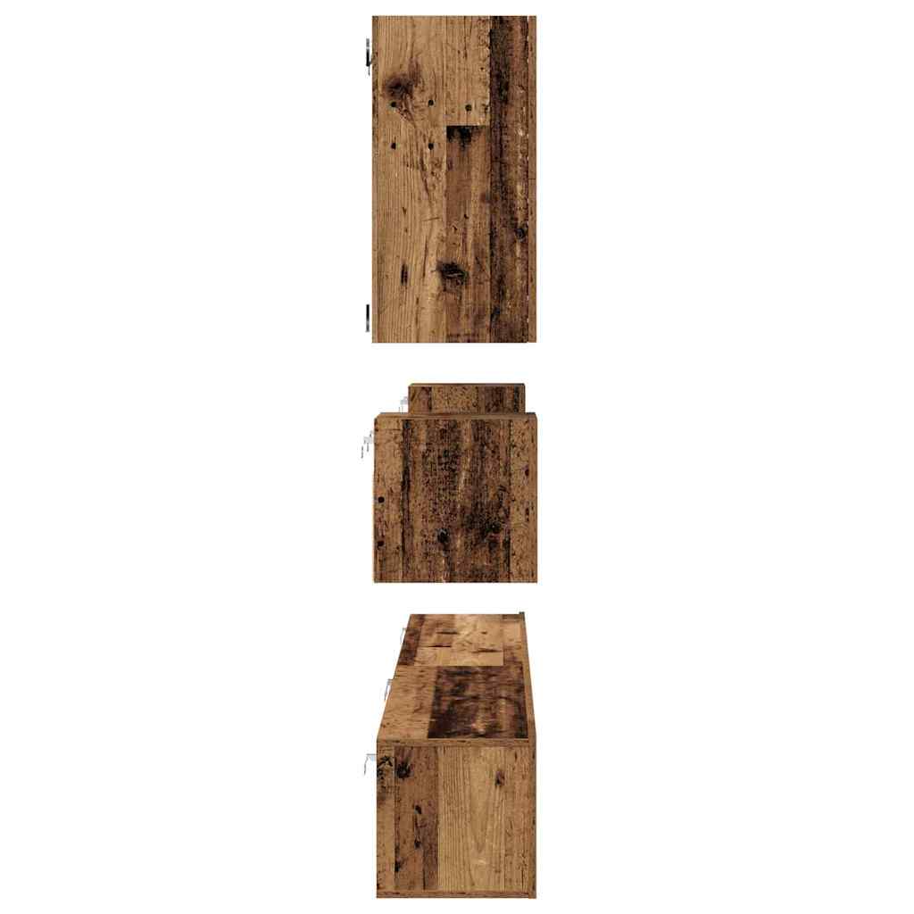 Set mobile TV 8 pz Legno vecchio Legno ingegnerizzato