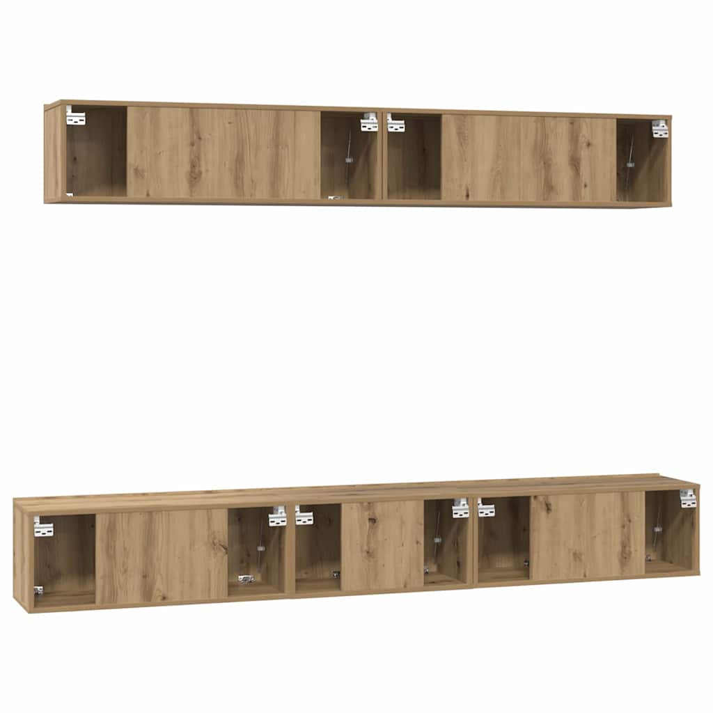 Set mobile TV 5 pcs Rovere artigianale Legno multistrato | homemem39
