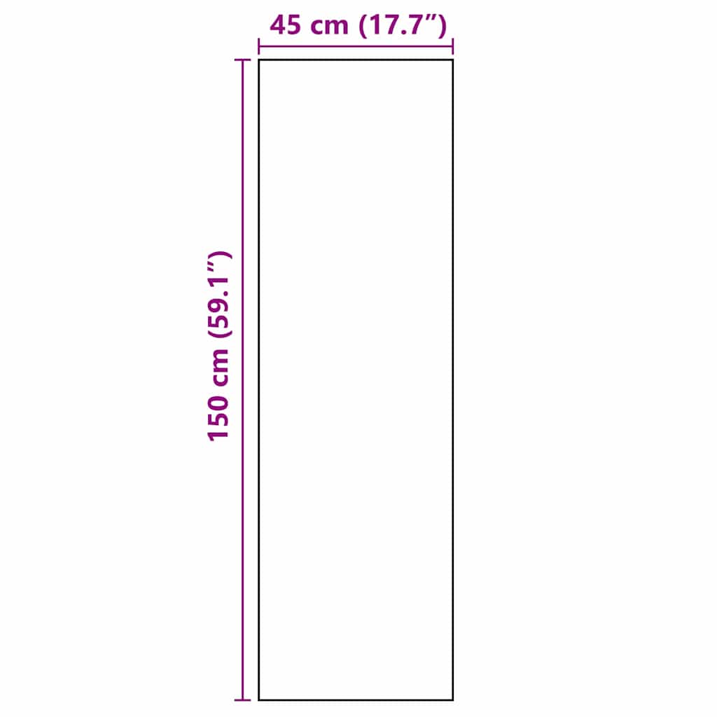 Tappeto da Cucina Grigio 150 x 45 cm Velluto