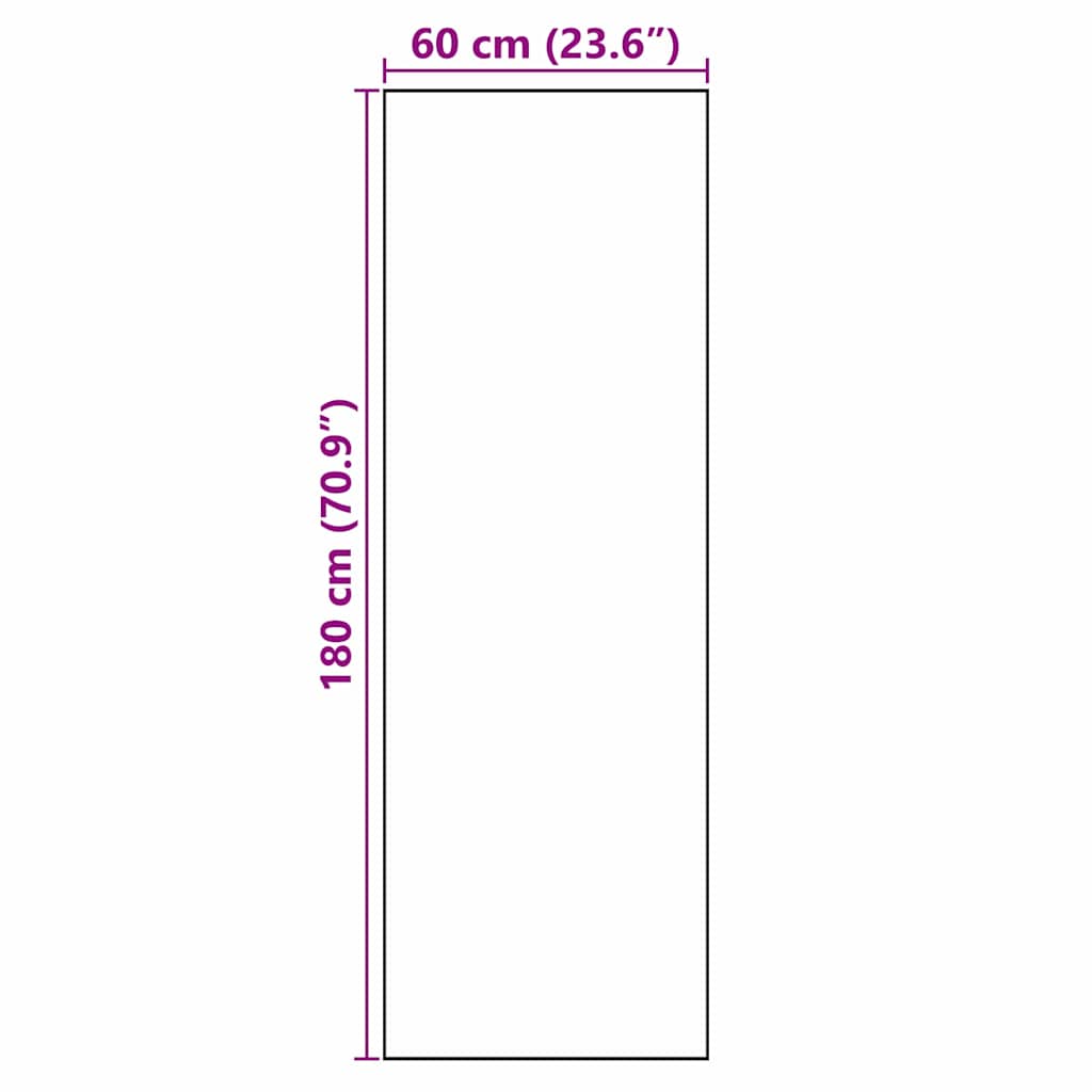 Tappeto da Cucina Nero 180 x 60 cm Velluto