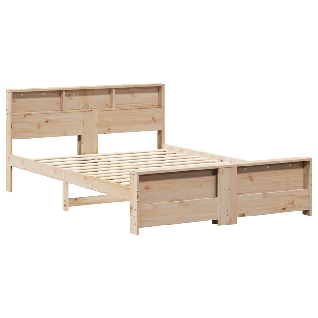 Struttura del letto Marrone 140 x 200 cm Legno di pino massello