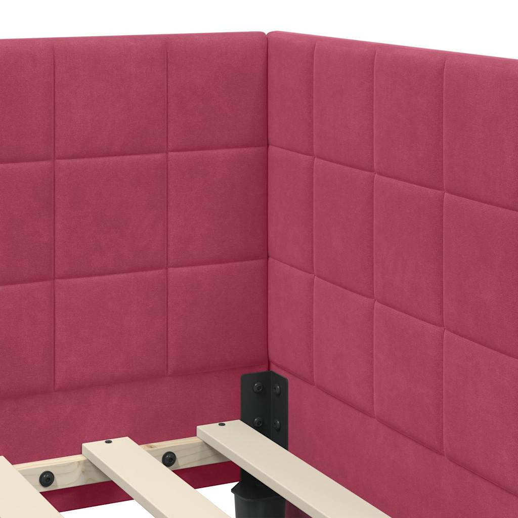 Struttura Letto Angolare con Materasso 2 pcs Verde Velluto | homemem39