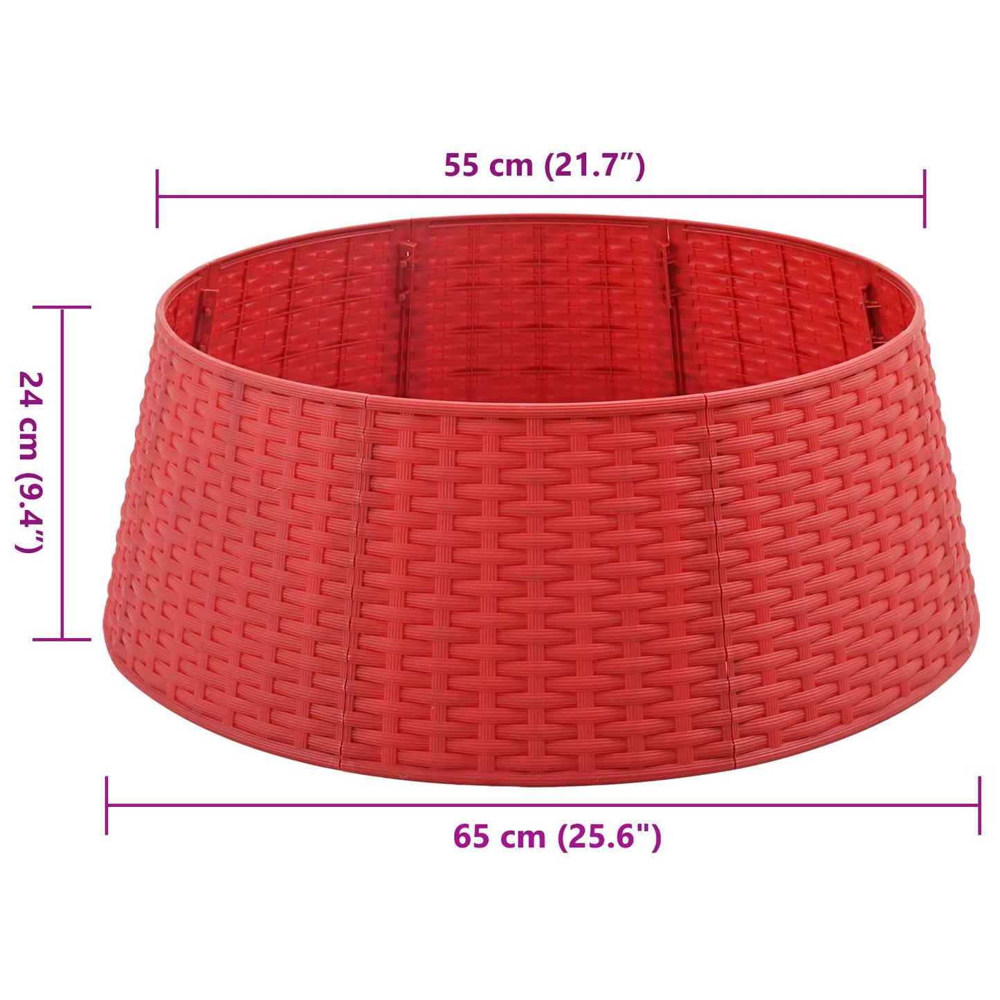 GonnaperAlberodiNatale Rosso Ø 65 x 24 cm Plastica | homemem39