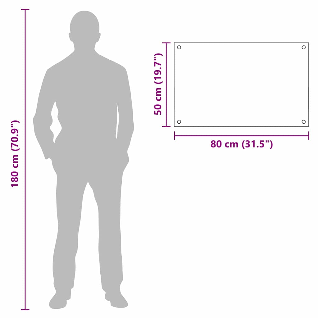 Rivestimento da Cucina Bianco 80 x 50 x 0.8 cm vetro temperato