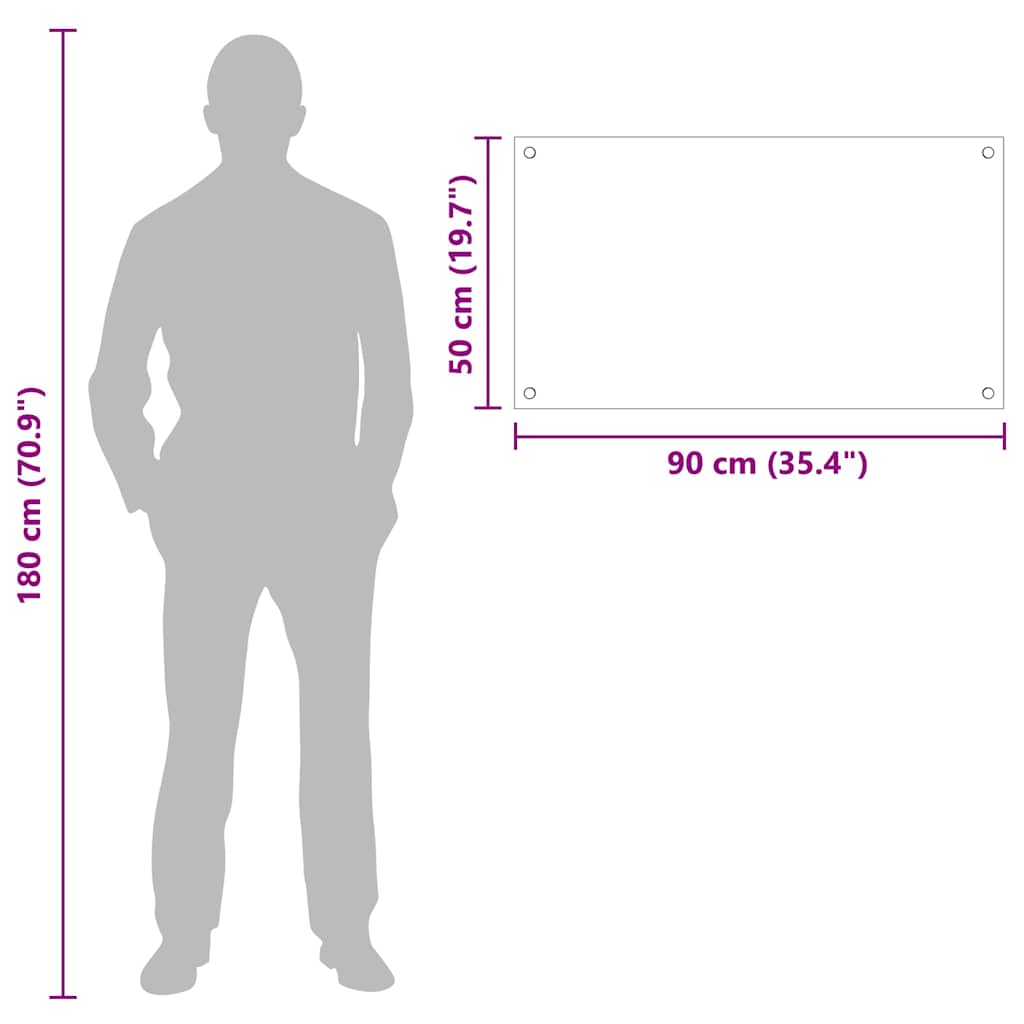 Rivestimento da Cucina Bianco 90 x 50 x 0.8 cm vetro temperato