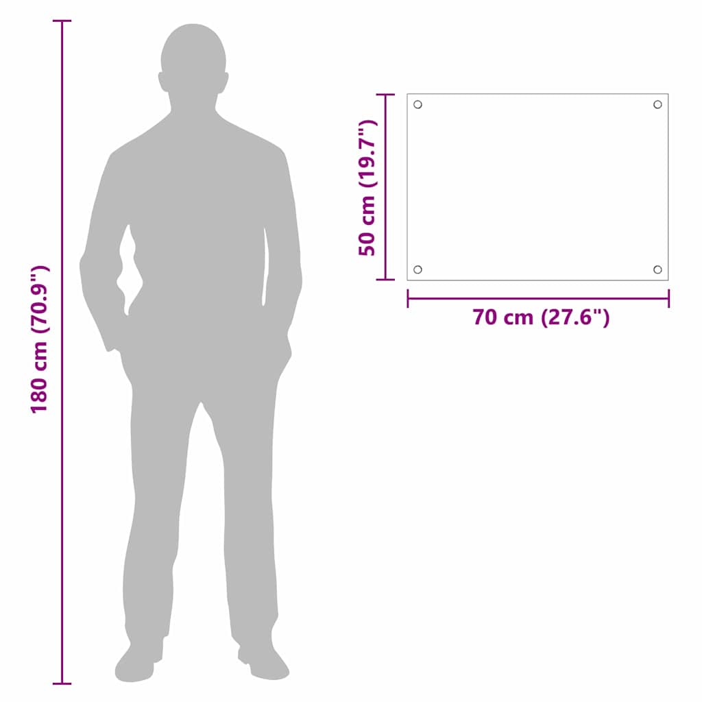 Rivestimento da Cucina Nero 70 x 50 x 0.8 cm vetro temperato