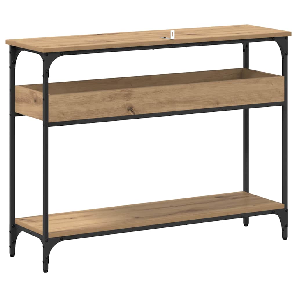 Tavolo consolle rovere artigianale 100 x 29 x 75 cm