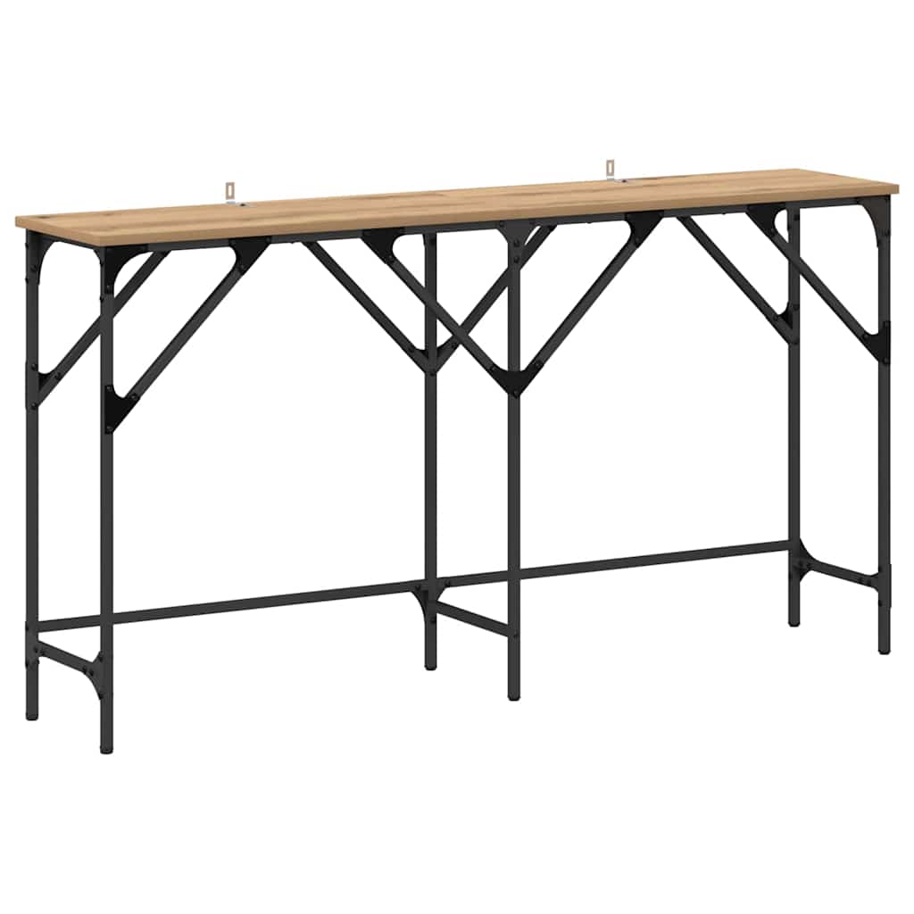Tavolo consolle rovere artigianale 140 x 29 x 75 cm