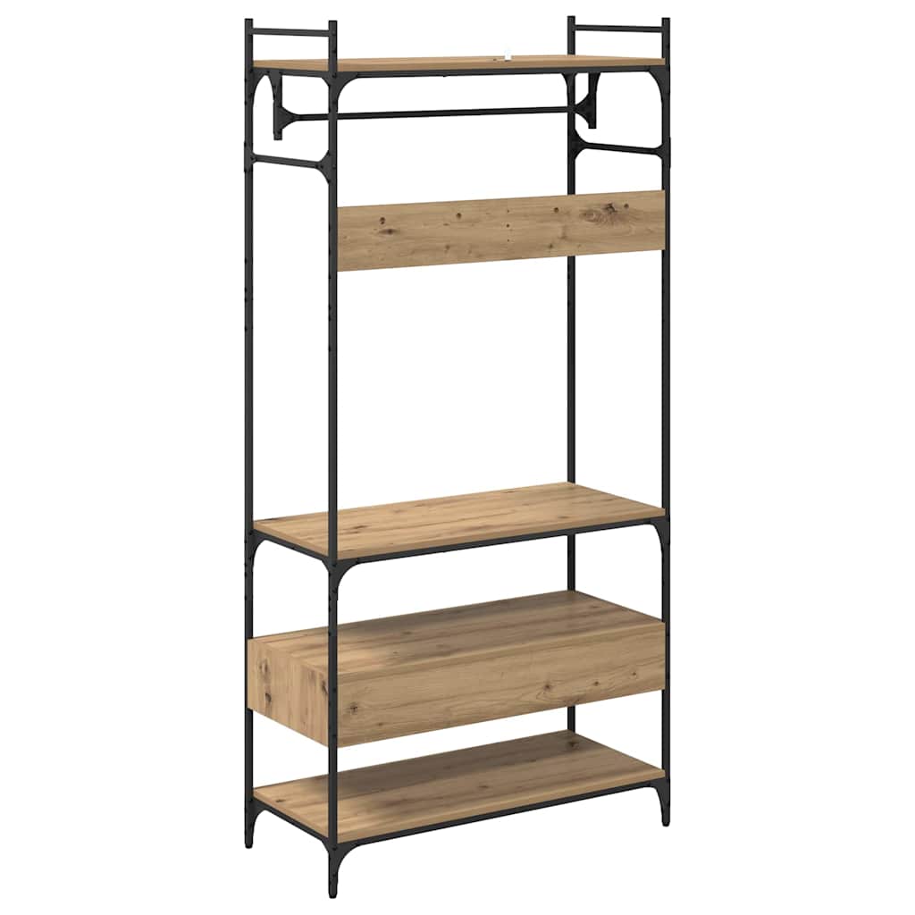 Guardaroba con cassetto rovere artigianale 89 x 39 x 184.5 cm