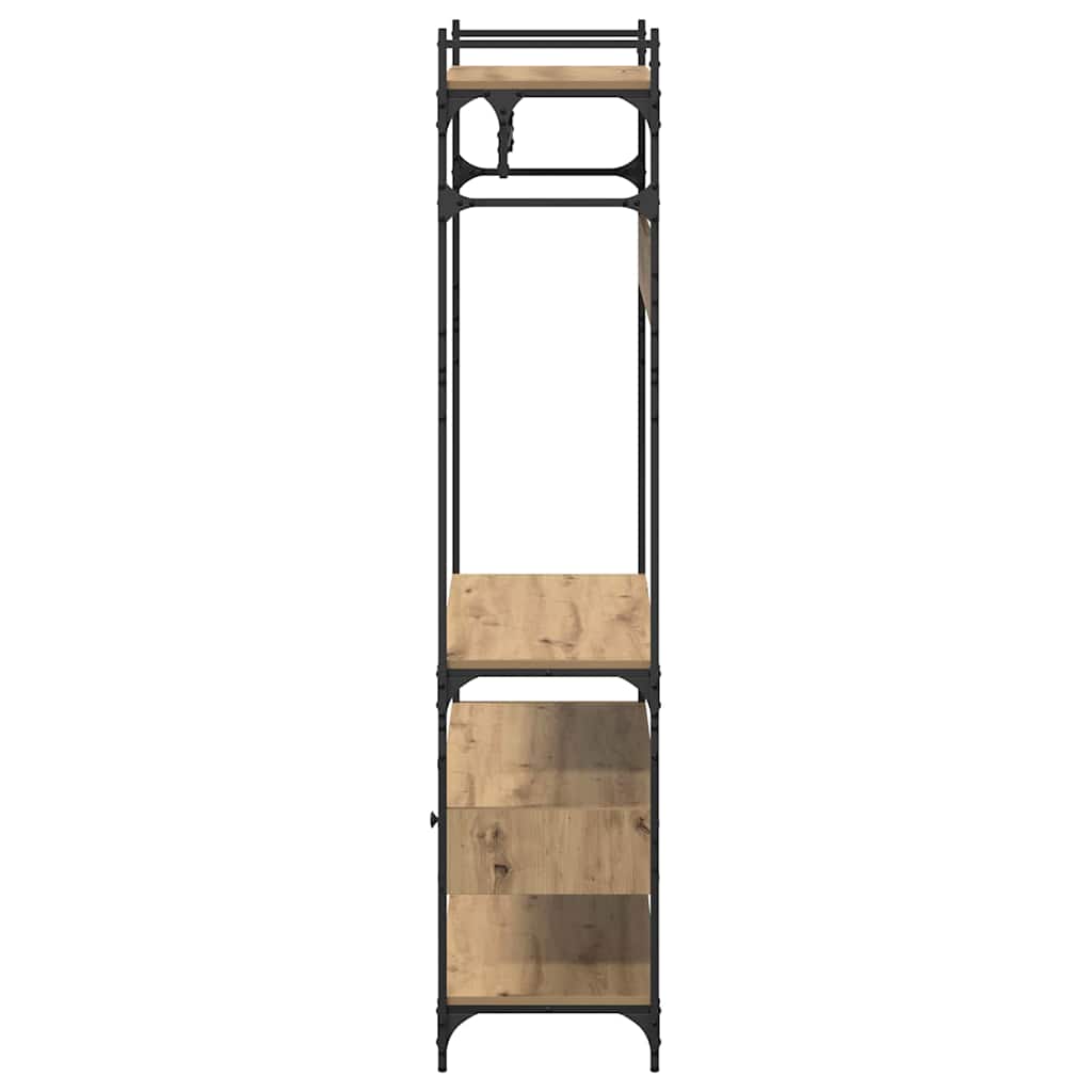 Guardaroba con cassetto rovere artigianale 89 x 39 x 184.5 cm