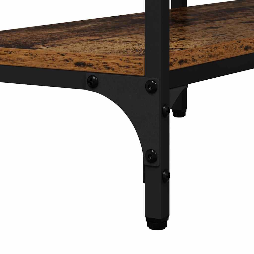 Tavolo consolle con lo scaffale Legno vecchio 160 x 29 x 80 cm