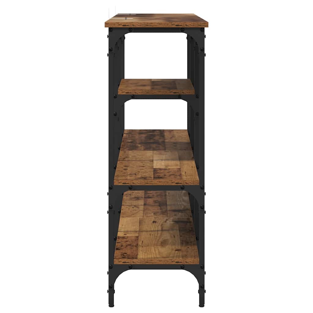 Tavolo consolle con lo scaffale Legno vecchio 160 x 29 x 80 cm