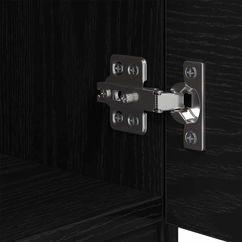 Armadietto per letto 2 pcs Rovere nero 40 x 39 x 40 cm