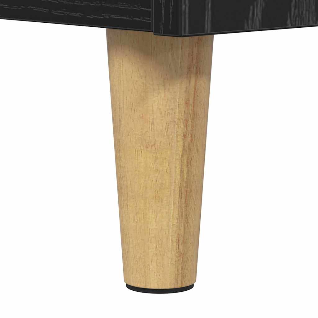Mobile TV Rovere Nero 100 x 35 x 55 cm Legno multistrato | homemem39