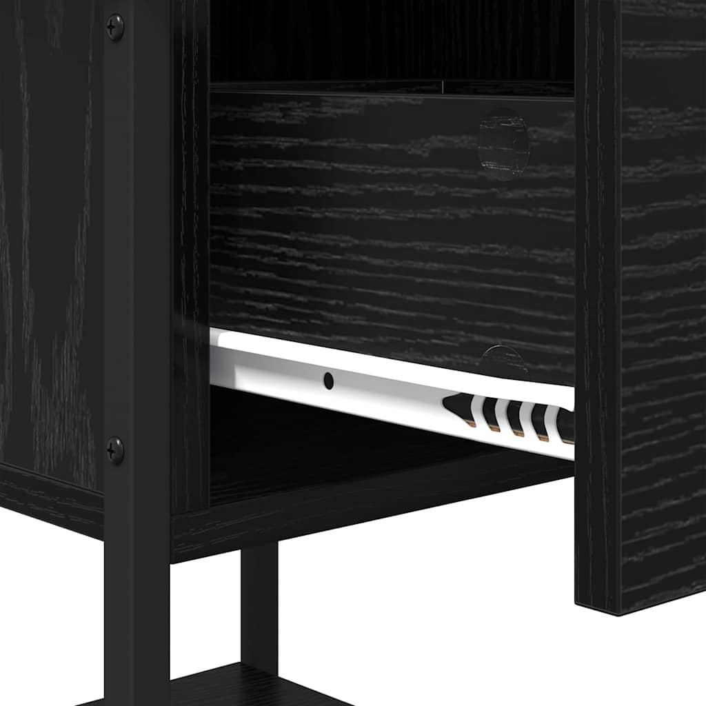 Comodino 2 pcs Rovere Nero 34 x 35,5 x 45 cm Legno multistrato | homemem39