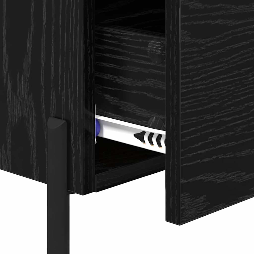 Armadio da Notte 2 pcs Rovere Nero 40 x 35 x 47,5 cm | homemem39