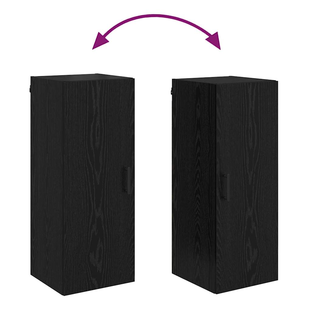 Pensile Rovere Nero 34,5 x 34 x 90 cm Legno multistrato