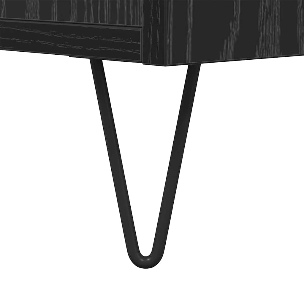 Tavolino da salotto con cassetto Rovere Nero 102 x 44,5 x 50 cm