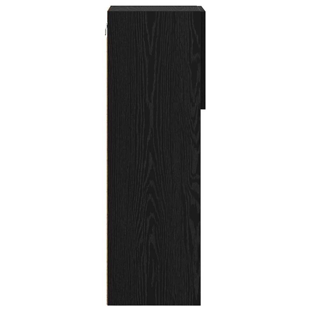 Mobile TV da Parete 30,5 x 30 x 90 cm Rovere Nero