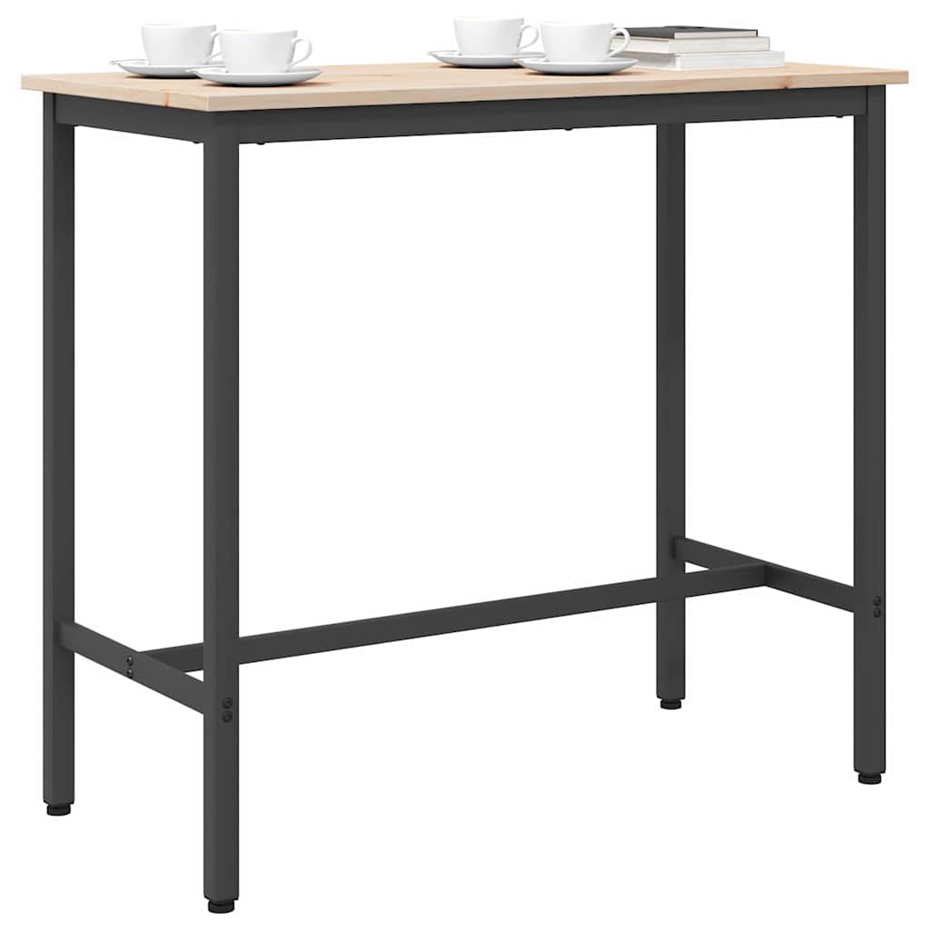 tavolo Naturale 100 x 50 x 91 cm Legno ingegnerizzato e acciaio - homemem39