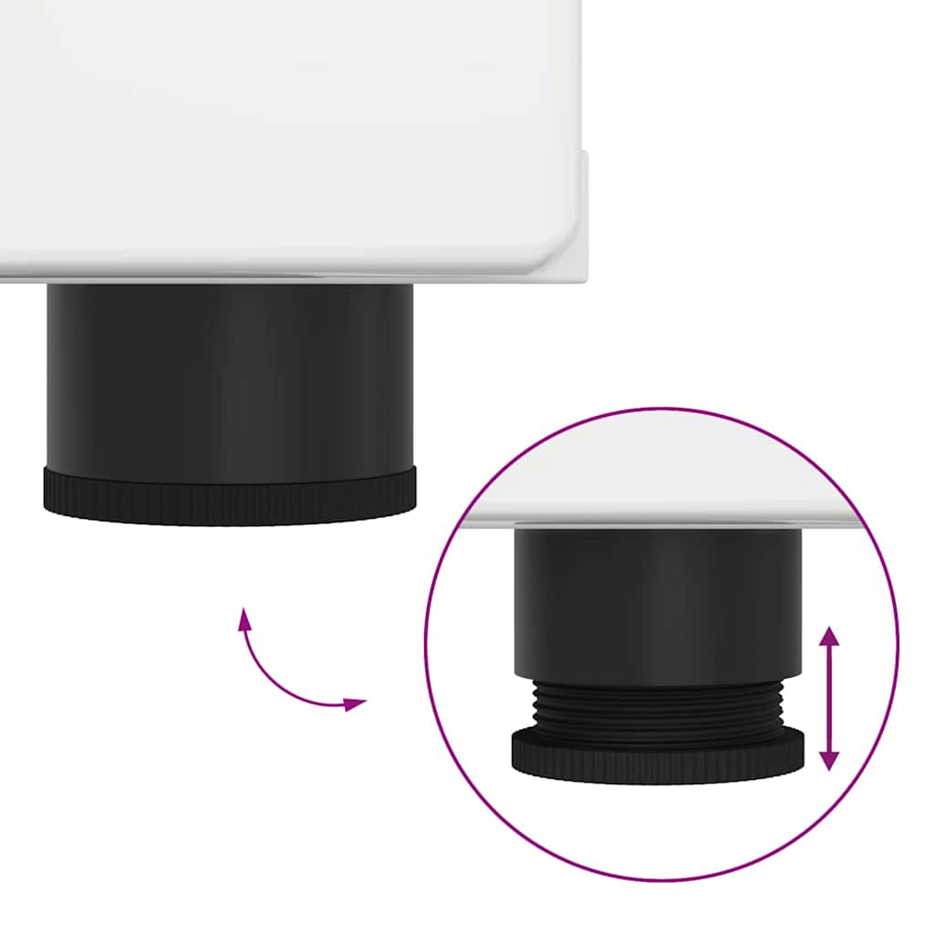 Armadio in Legno con cassetto Bianco Lucido 150 x 39 x 30 cm