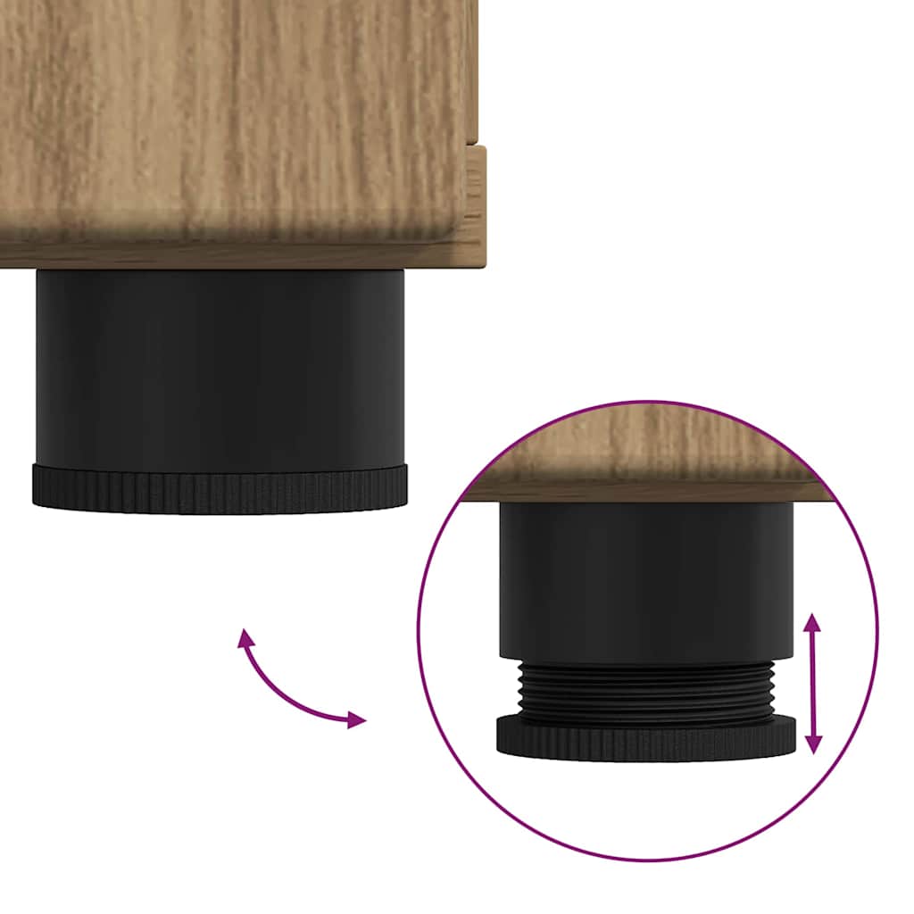 Credenza con lo scaffale Rovere artigianale 55,5 x 29 x 100 cm