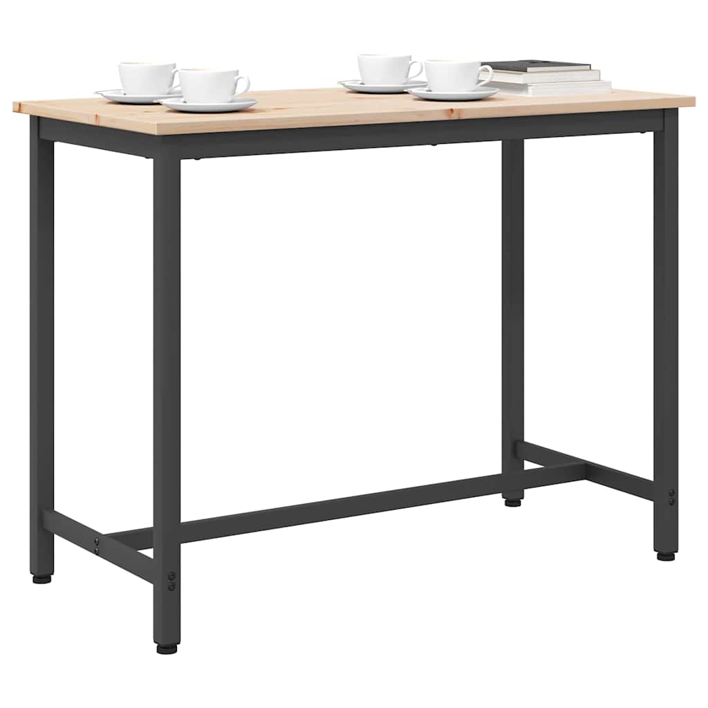 tavolo Naturale 100 x 50 x 77 cm Legno ingegnerizzato e acciaio - homemem39