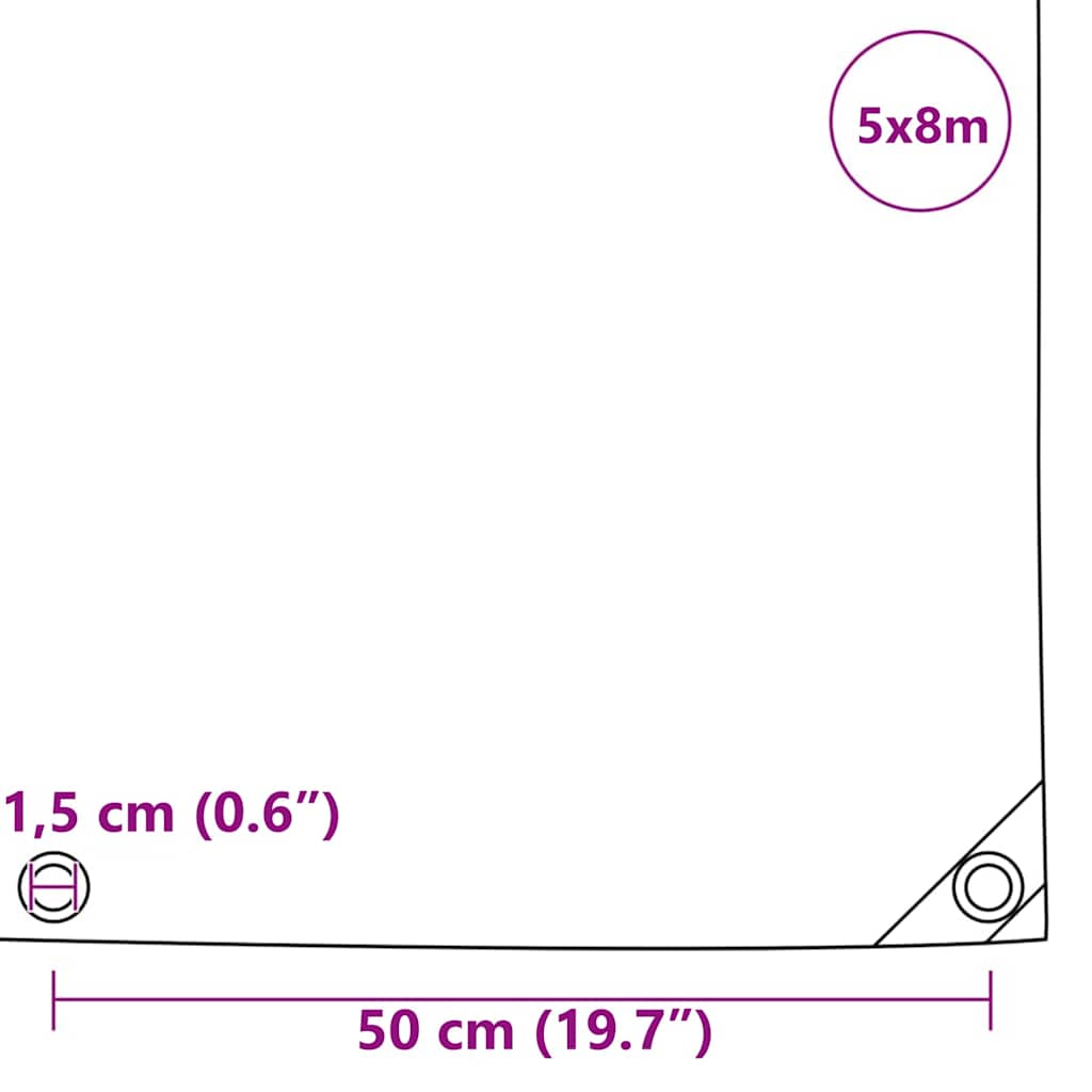 Telo 650g / m² Beige 5 x 8 m Tela con rivestimento in PVC | homemem39