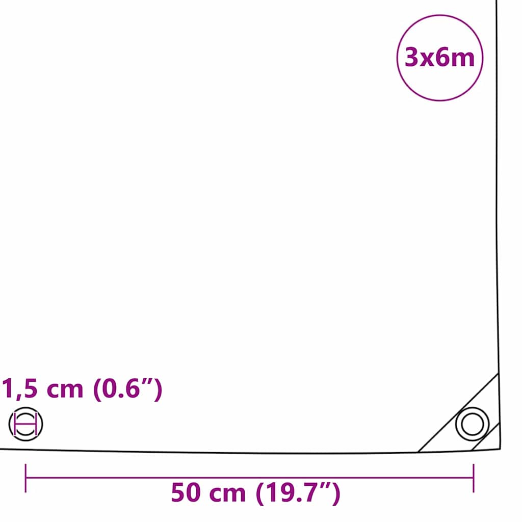 Telo 650g / m² Arancione 3 x 6 m Tela con rivestimento in PVC | homemem39