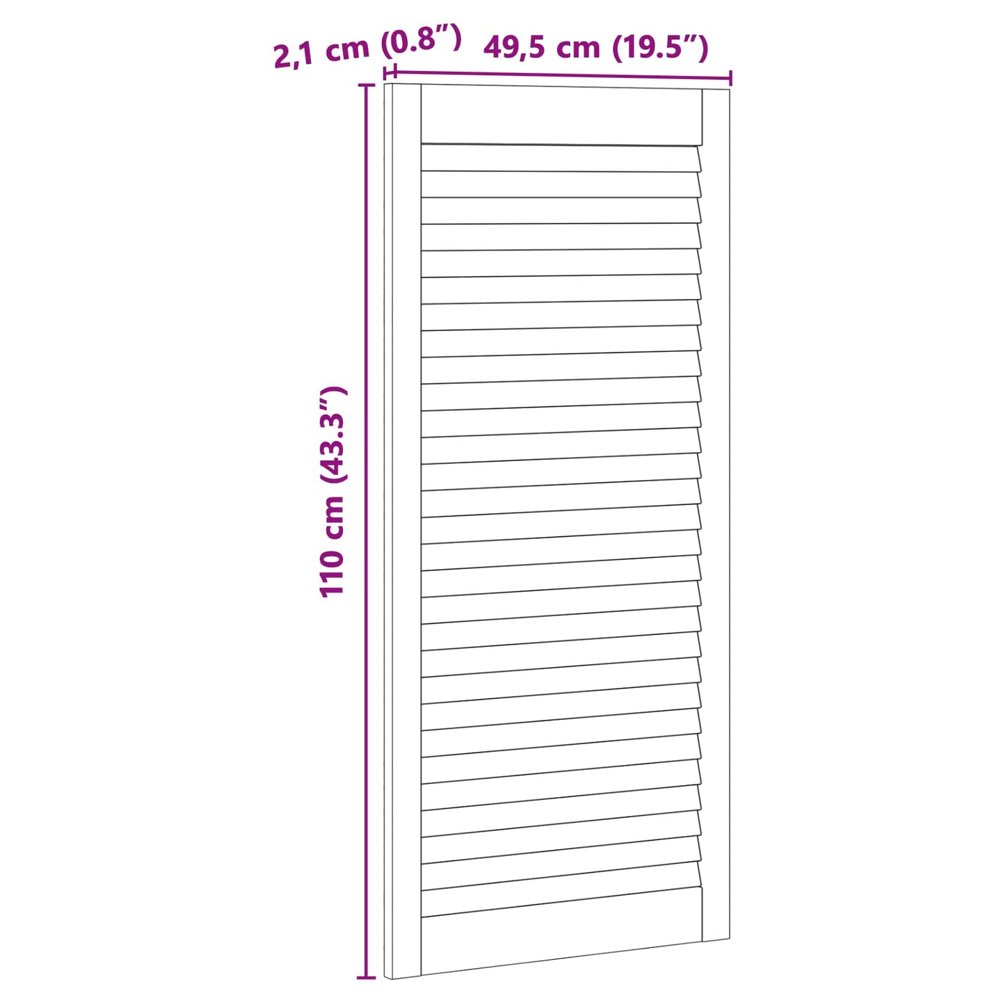Porta per Armadio con porta 4 pcs Naturale 140.5 x 2 x 59.5 cm