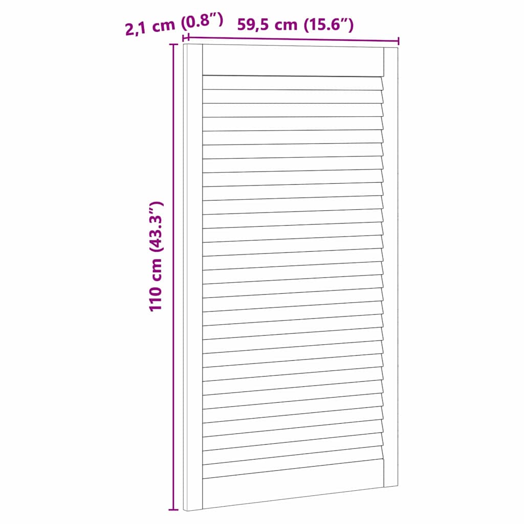Porta per Armadio con porta 4 pcs Marrone 110 x 2.1 x 59.5 cm