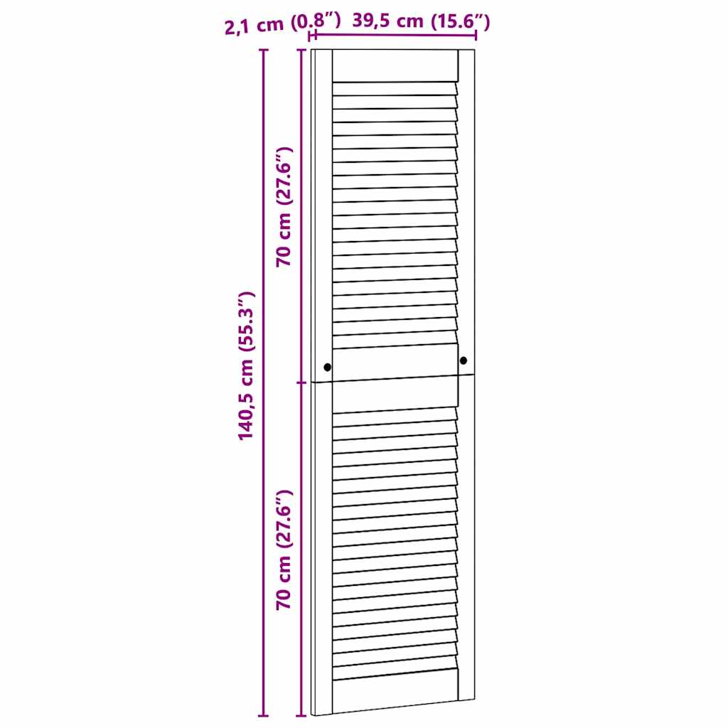 Porte per Armadi con porta 4 pcs Marrone 140.5 x 39.5 x 2.1 cm