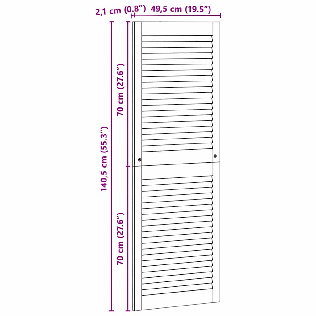 Porte per Armadi con porta 4 pcs Marrone 140.5 x 49.5 x 2.1 cm