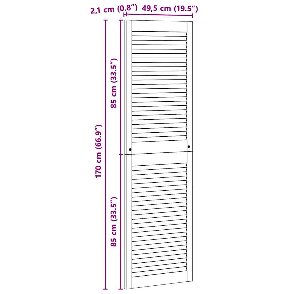 Porte per Armadi con porta 4 pcs Marrone 170 x 49.5 x 2.1 cm