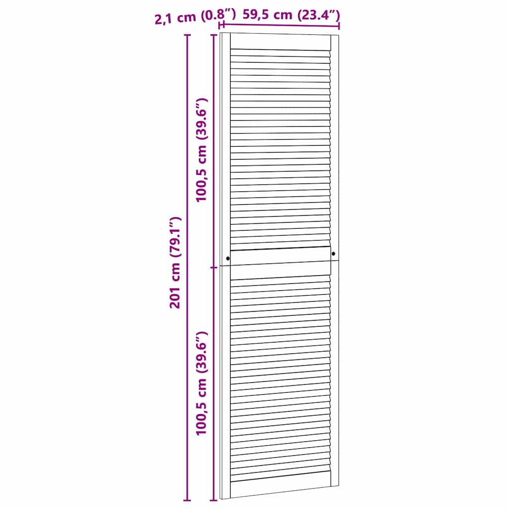 Porte per Armadi con porta 4 pcs Marrone 201 x 59.5 x 2.1 cm