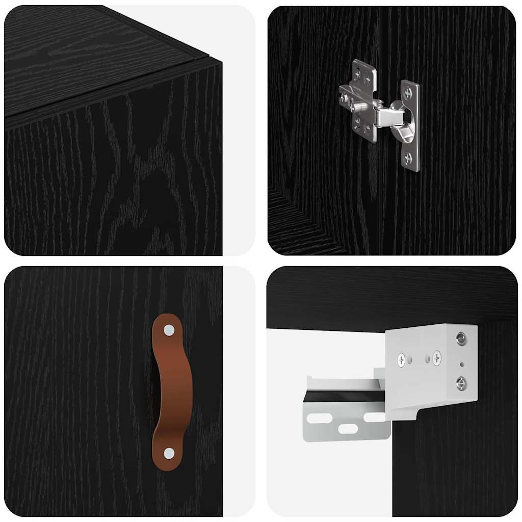 Armadi da Muro 2 pcs Rovere nero 69.5 x 34 x 90 cm - homemem39