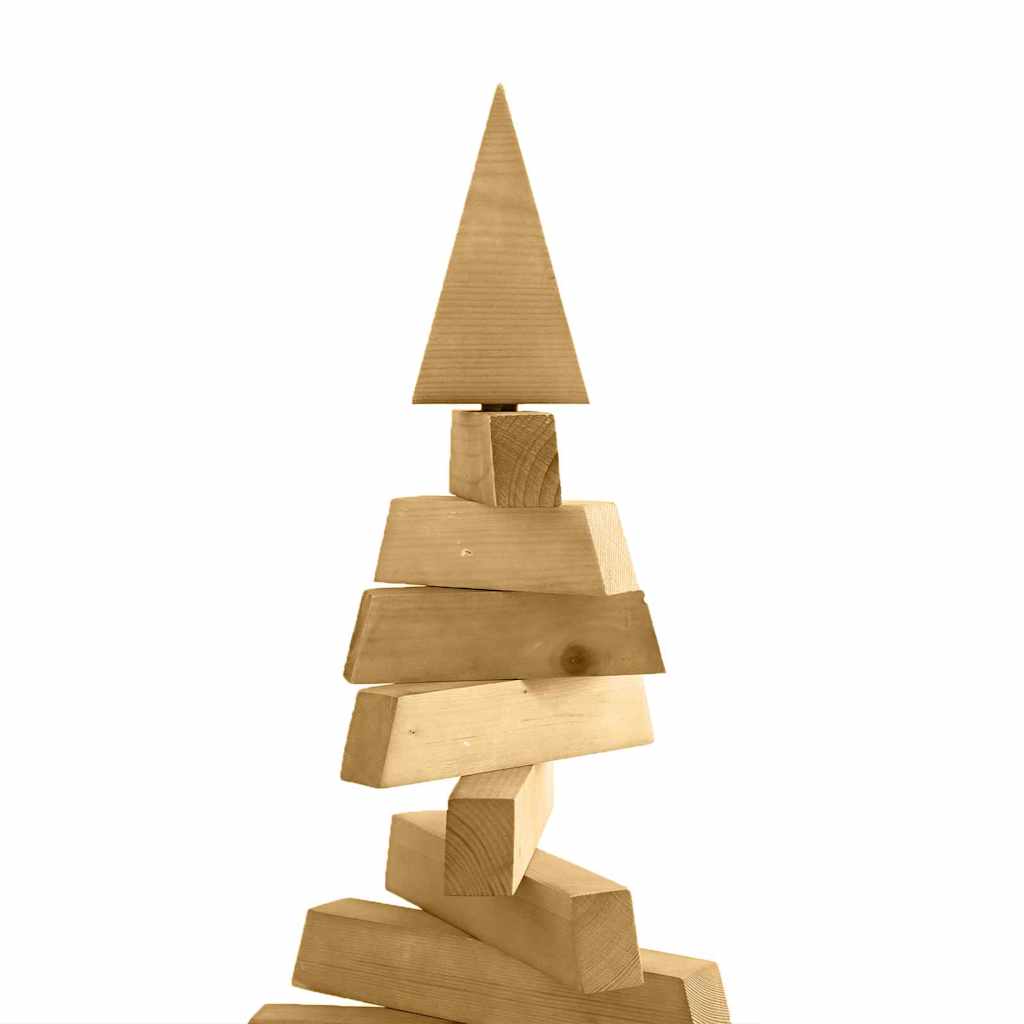 Albero di Natale in legno Marrone 120 cm Legno di pino massello